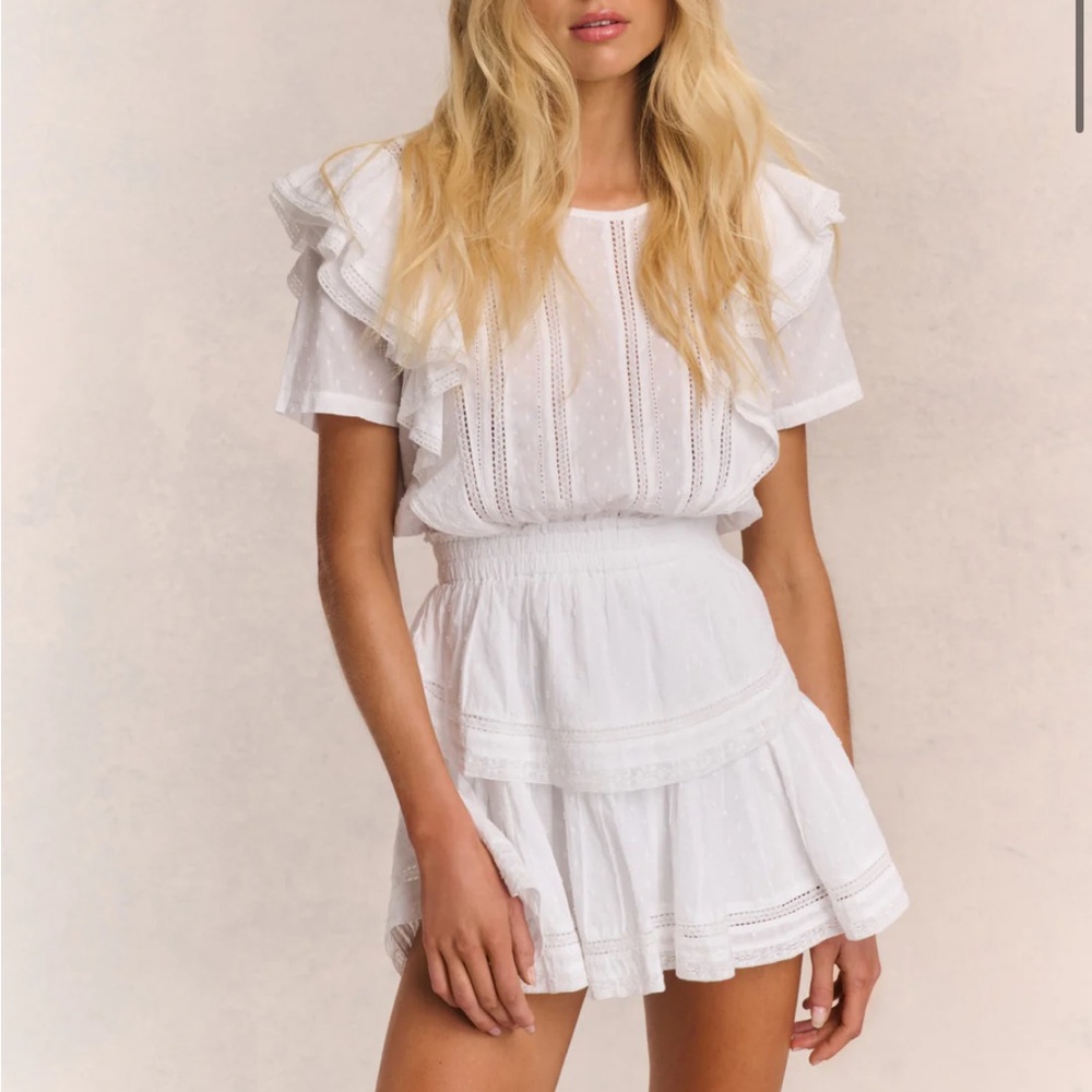 LoveShackFancy White Mini Dress